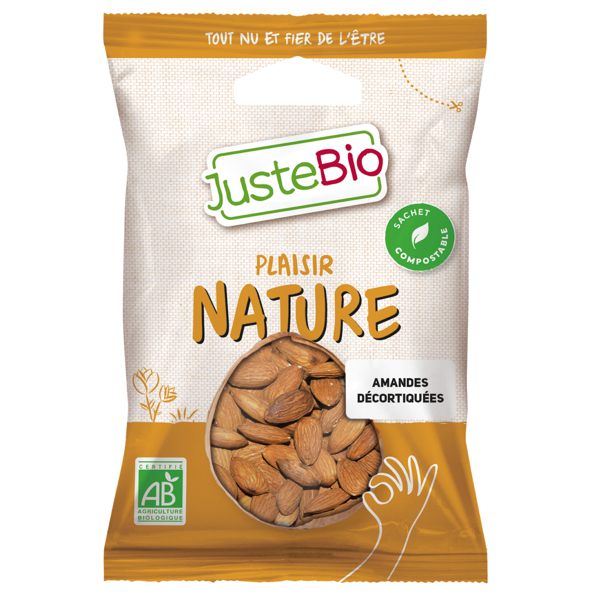 AUCHAN BIO Amandes décortiquées 125g pas cher 