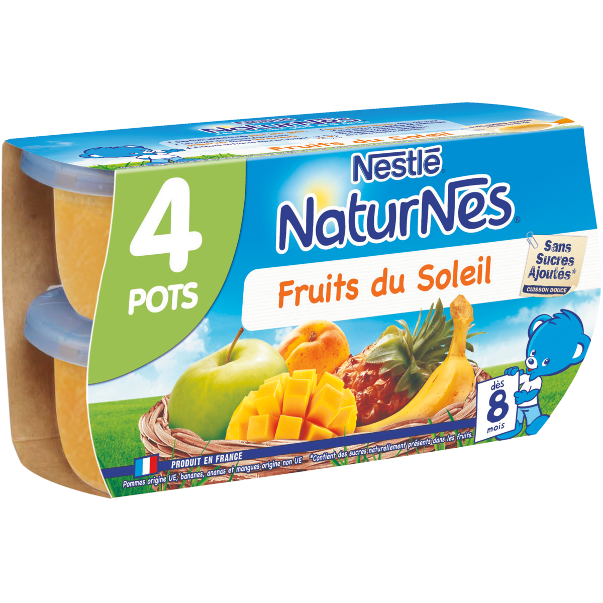 Nestle Naturnes Petit Pot Dessert Aux Fruits Du Soleil Des 8 Mois 4x130g Pas Cher A Prix Auchan