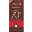 LINDT Dessert tablette de chocolat noir intense 70% cacao 200g