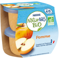 Nestle Naturnes Petit Pot Dessert Pommes Bio Des 4 Mois 2x115g Pas Cher A Prix Auchan