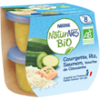 NESTLE Naturnes bol courgette riz ciboulette bio au saumon dès 8 mois 2x190g