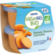 NESTLE Naturnes bol carotte et patate douce bio dès 4 mois 2x130g