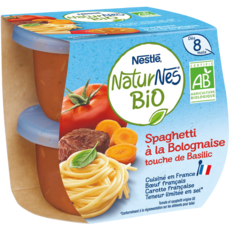 Nestle Naturnes Bol Spaghetti A La Bolognaise Bio Des 8 Mois 2x190g Pas Cher A Prix Auchan