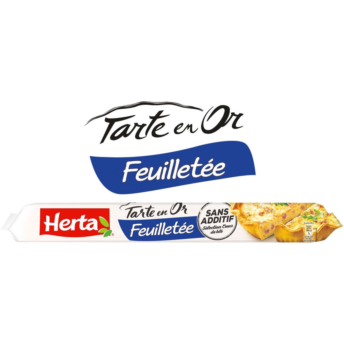 HERTA Tarte en Or Pâte feuilletée sans additif 230g