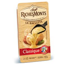 RICHESMONTS Fromage à raclette 16 tranches 420g