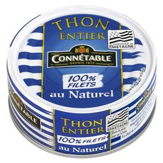 CONNETABLE Thon entier au naturel 100% filets 112g