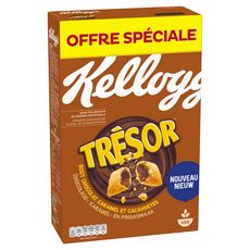 KELLOGG'S Trésor Céréales chocolat caramel et cacahuètes 750g
