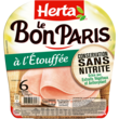 HERTA Le bon Paris jambon cuit à l'étouffée sans nitrite 6 tranches 210g