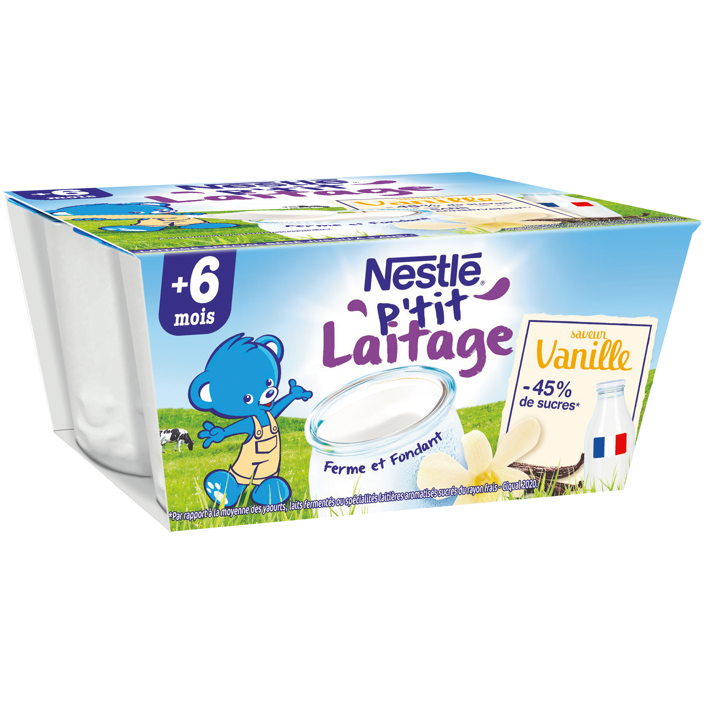 Nestle P Tit Laitage Petit Pot Dessert Lacte A La Vanille Des 6 Mois 4x100g Pas Cher A Prix Auchan