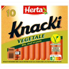 HERTA Knacki végétale 10 pièces 10x35g