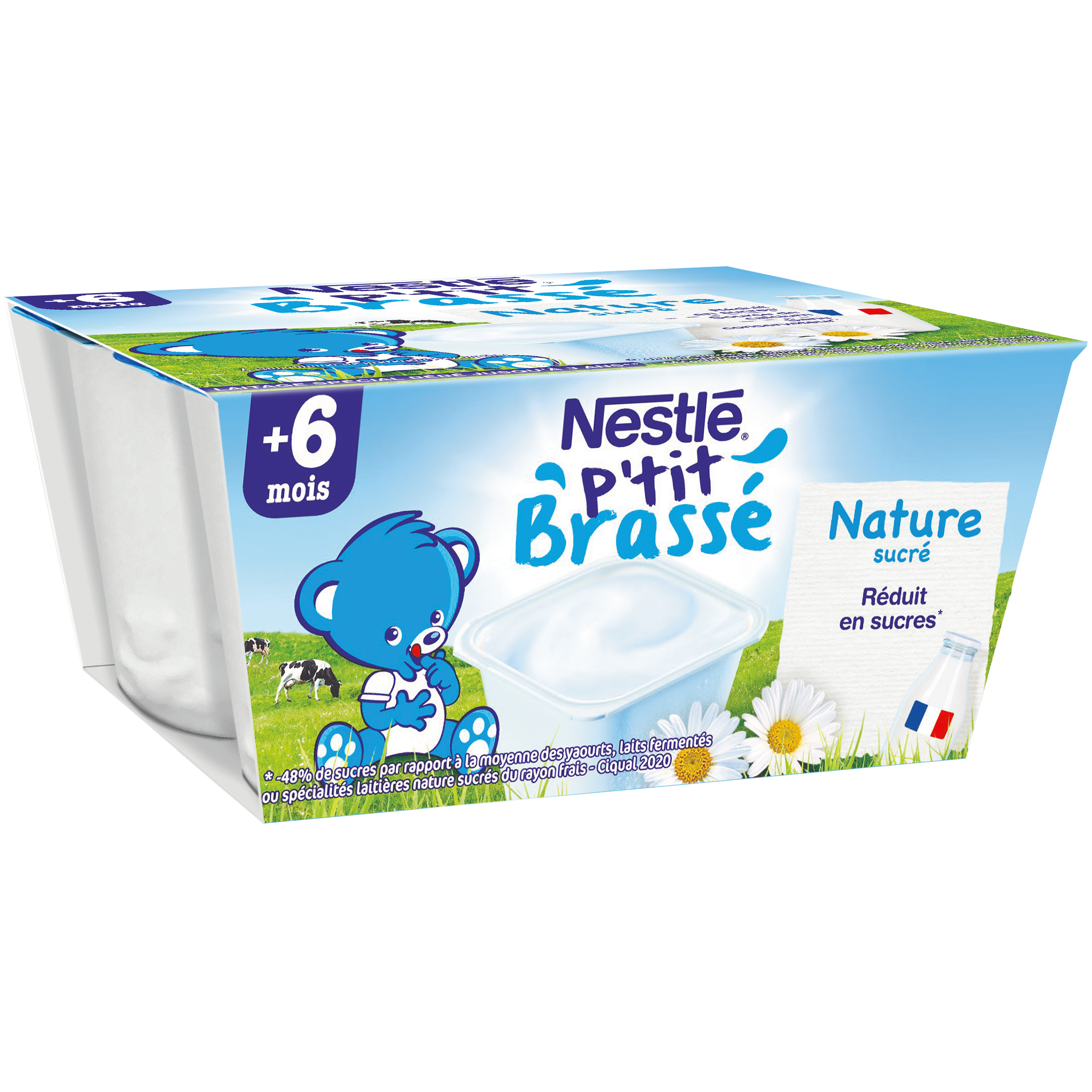 Nestle P Tit Brasse Petit Pot Dessert Lacte Nature Sucre Des 6 Mois 4x100g Pas Cher A Prix Auchan