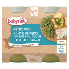 Babybio Petit Pot Pomme De Terre Petits Pois Jambon Bio Des 8 Mois 2x0g Pas Cher A Prix Auchan