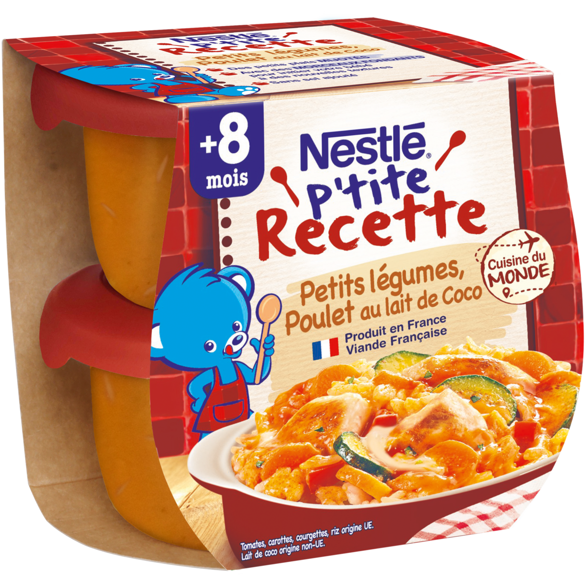 Nestle P Tite Recette Bol Petits Legumes Poulet Au Lait De Coco Des 8 Mois 2x0g Pas Cher A Prix Auchan