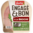 HERTA Engagé et Bon Jambon à la broche sans nitrite 4 tranches 140g
