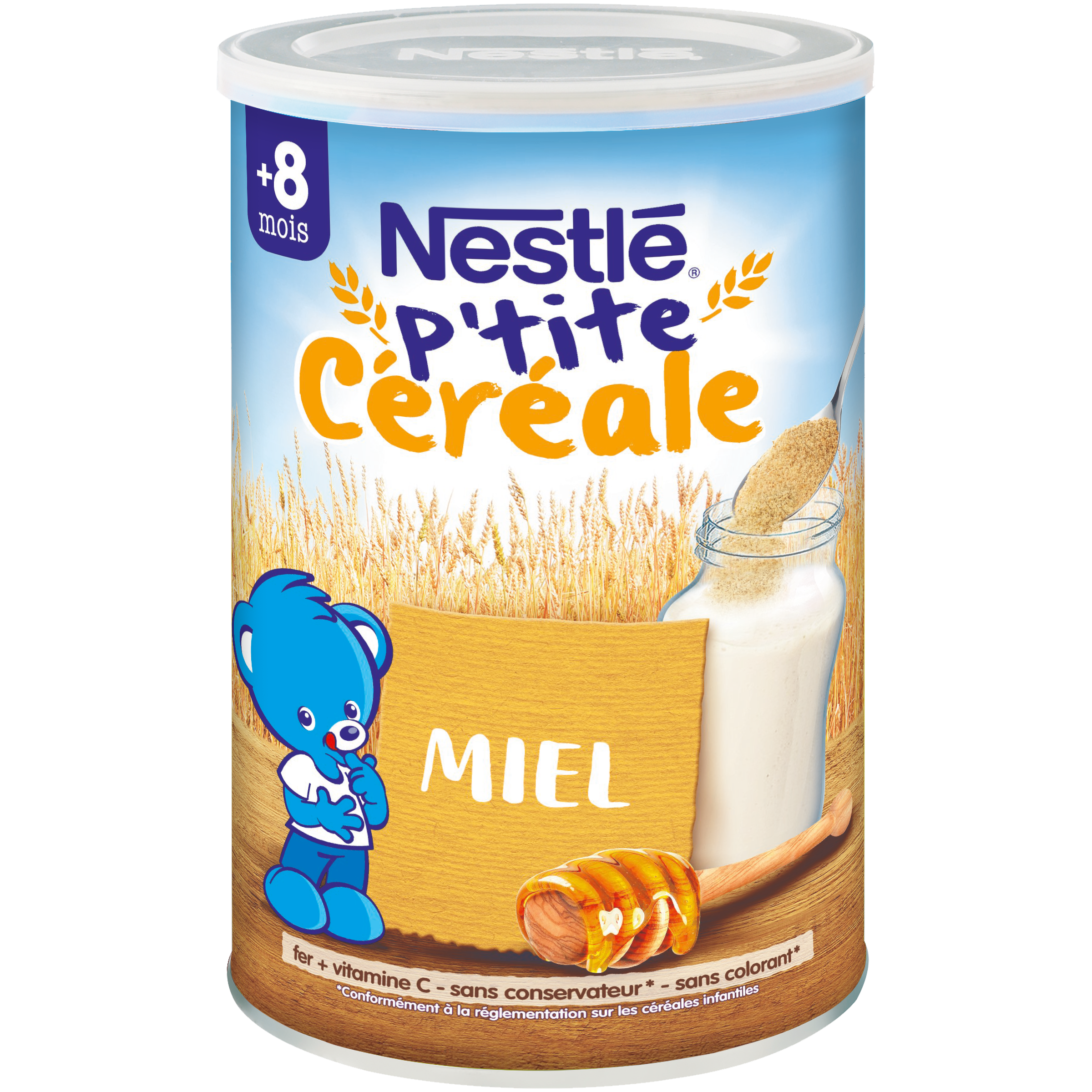 Nestlé Bébé P'tit Onctueux Fromage Blanc Miel - Laitage dès 10 Mois 4 x 100g