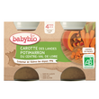 BABYBIO Petit pot carotte potimarron bio dès 4 mois 2x130g