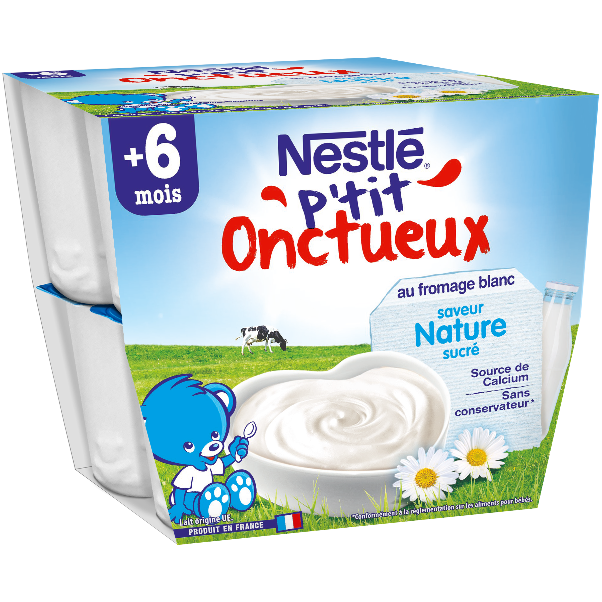 Nestle P Tit Onctueux Pot Dessert Au Fromage Blanc Nature Des 6 Mois 8x100g Pas Cher A Prix Auchan