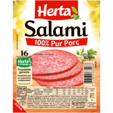 HERTA Salami pur Porc 16 tranches 180g