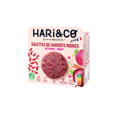 HARI&CO Galettes haricots rouges betterave piment bio recette vegan 2 portions 170g