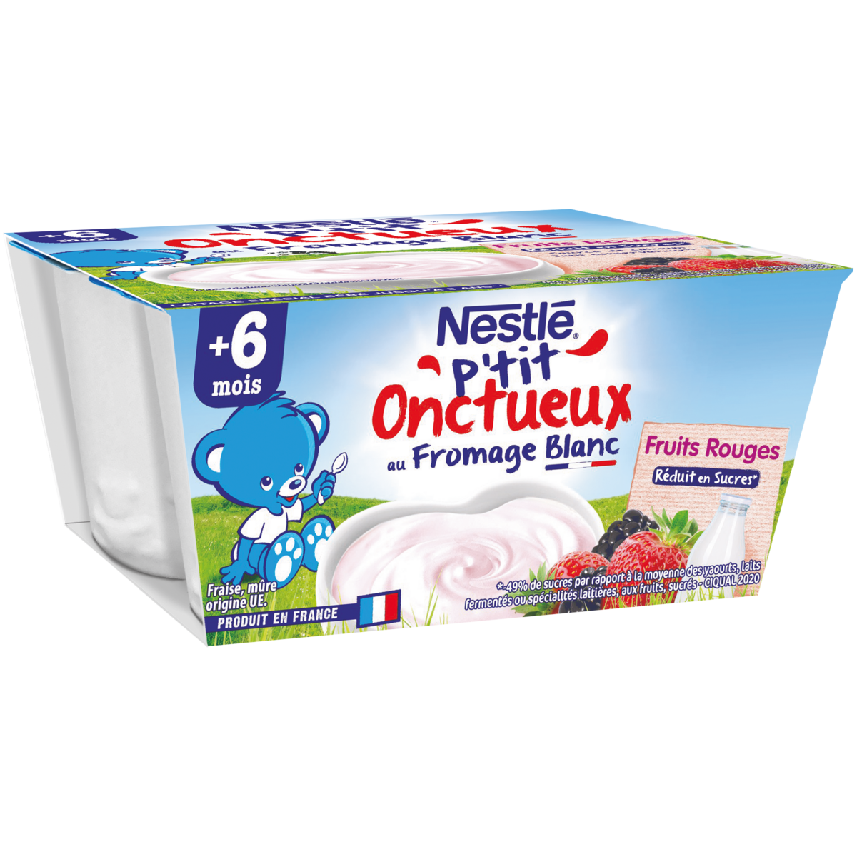 Nestle P Tit Onctueux Pot Fromage Blanc Fruits Rouges Des 6 Mois 4x100g Pas Cher A Prix Auchan