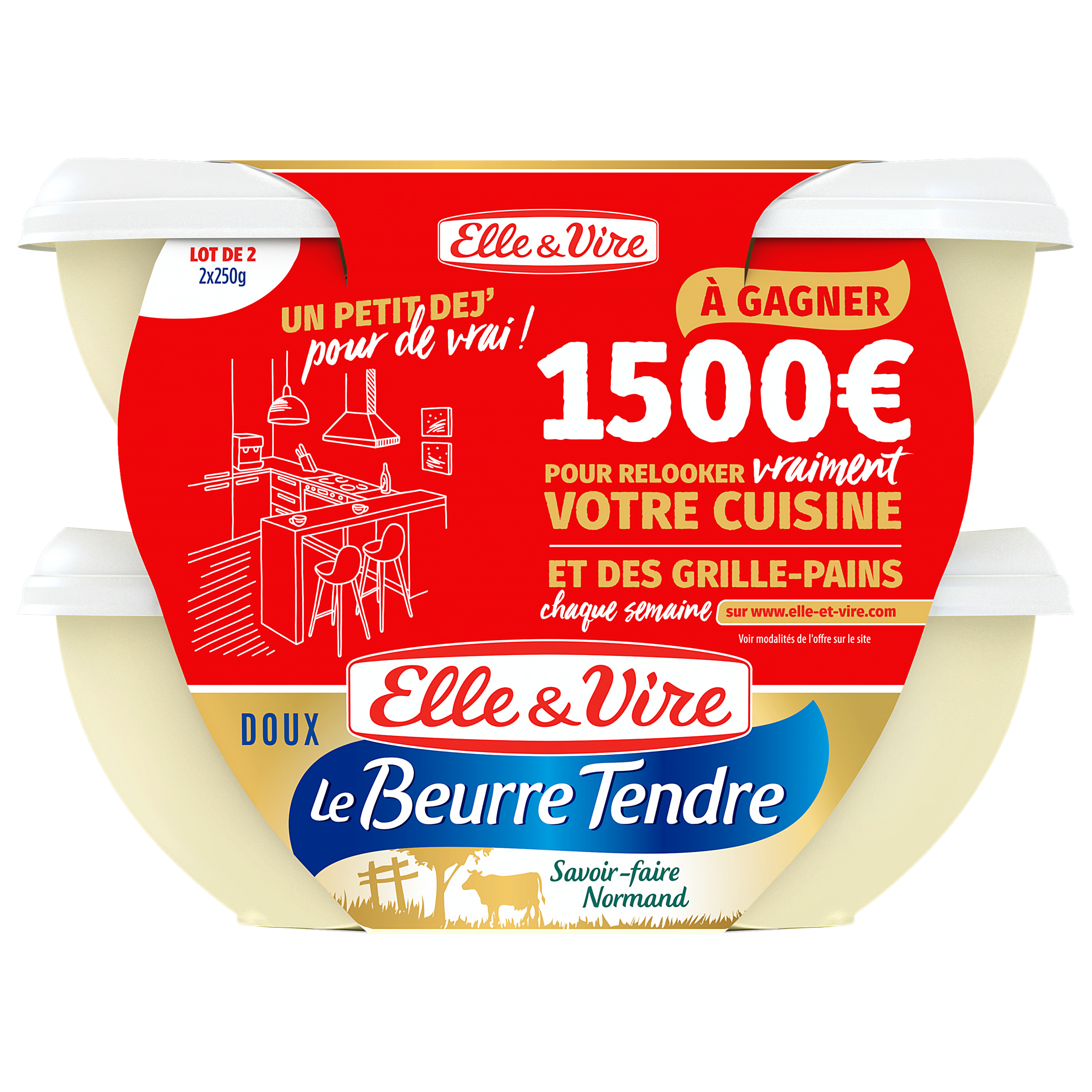 Beurre Gastronomique doux - Nos beurres - Elle & Vire