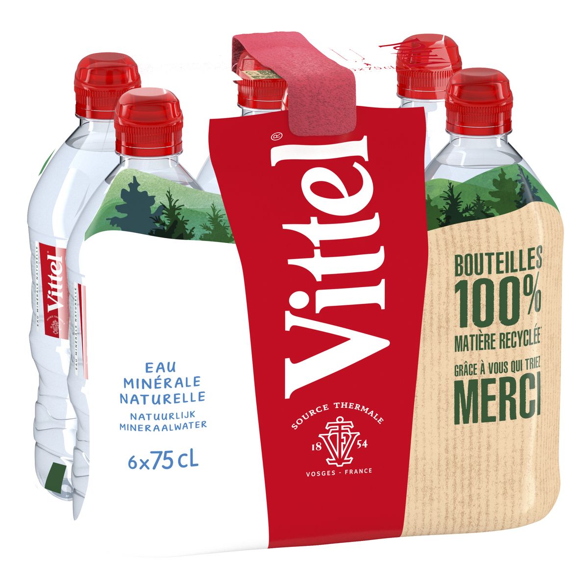 Vittel Eau Minerale Naturelle Plate 6x75cl Pas Cher A Prix Auchan