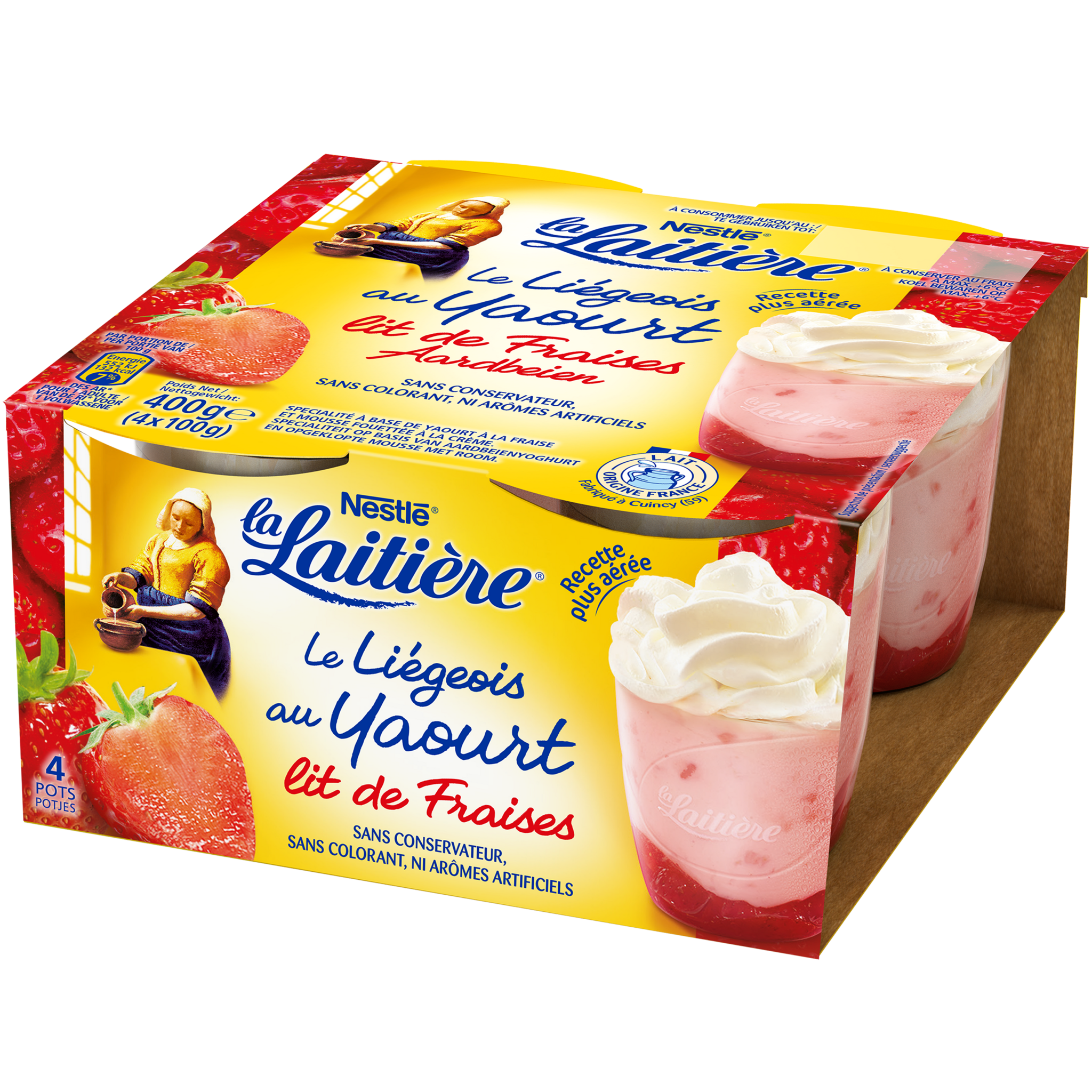 Yaourt à boire fraise 250 ml - 1 u - Laiterie La Cotière 