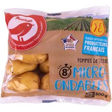 AUCHAN Pommes de terre de consommation blondes à chair ferme micro-ondable 500g