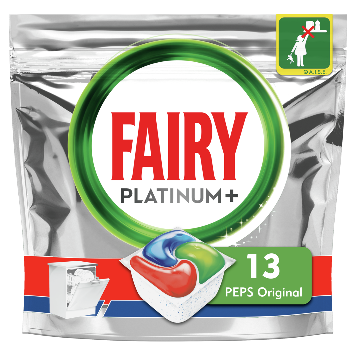 FAIRY Platinum+ capsules lave vaisselle tout en un 13 lavages 13 capsules  pas cher 