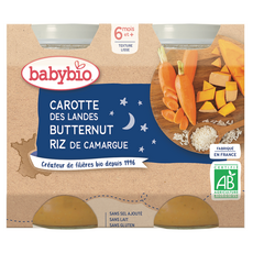 Babybio BABYBIO Petit pot carottes potimarron & riz bio dès 6 mois