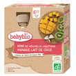 BABYBIO Gourde dessert kiwi mangue coco bio dès 6 mois 4x90g