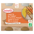 BABYBIO Petit pot carotte courge butternut poulet riz bio dès 6 mois 2x200g