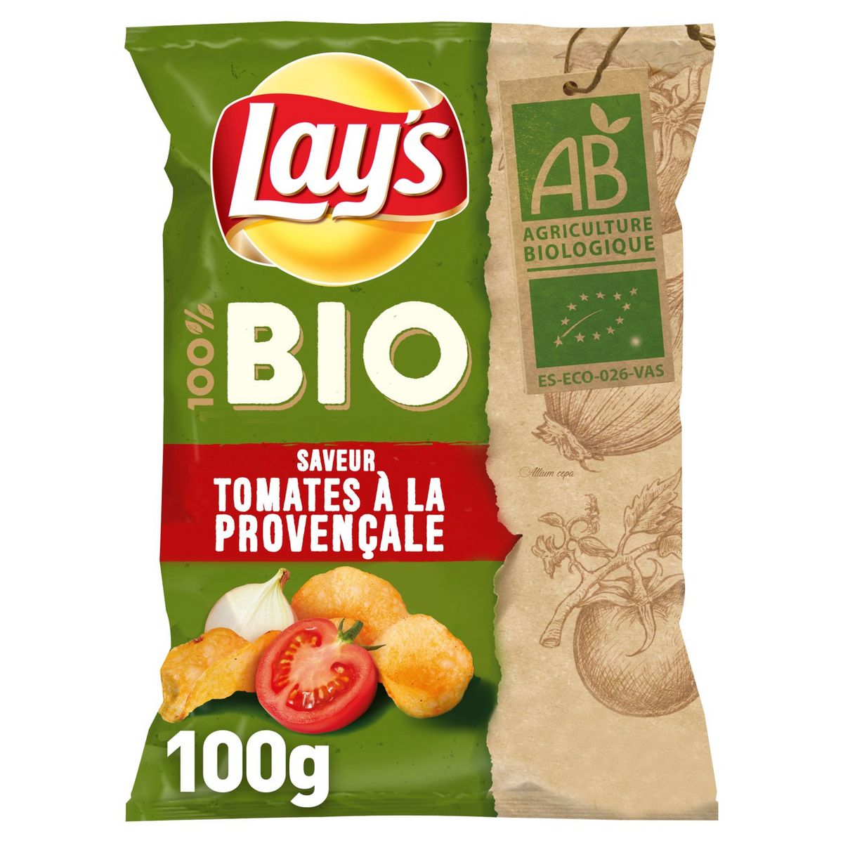 LAY'S Chips saveur tomates à la provençale bio 100g