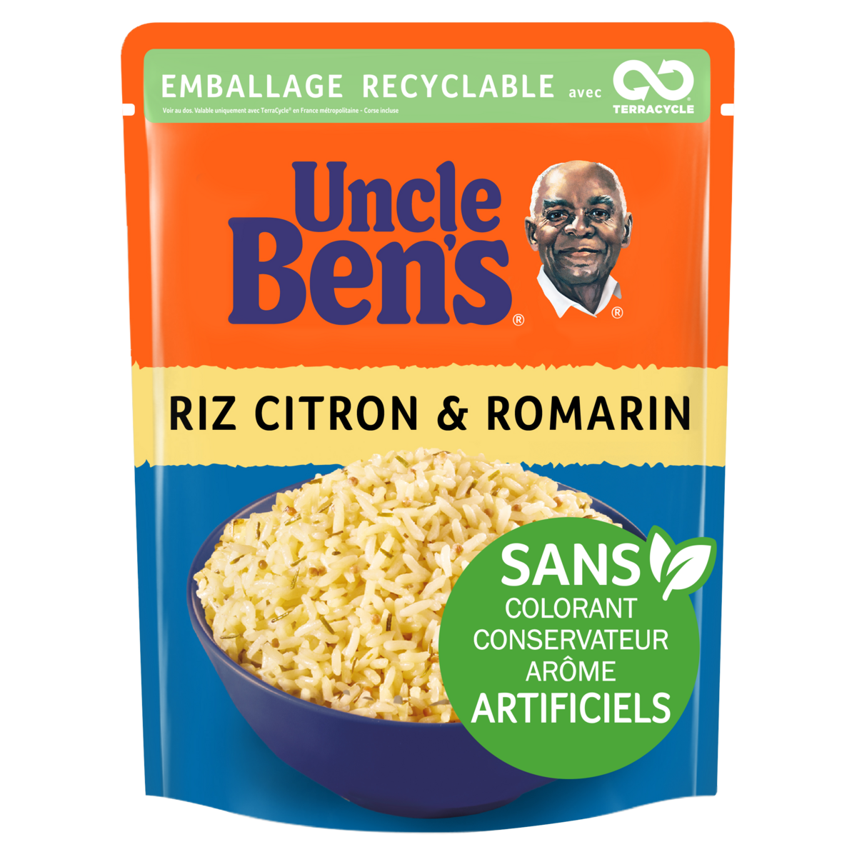 BEN'S ORIGINAL Riz citron romarin sachet recyclable prêt en 2 min 1  personne 250g pas cher 