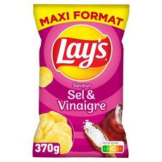 LAY'S Chips saveur sel et vinaigre maxi format  370g