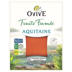 OVIVE Truite fumée d'Aquitaine 4 tranches 120g