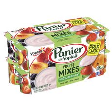 PANIER DE YOPLAIT Yaourt fruit panachés mixés +30% de fruits 16x125g