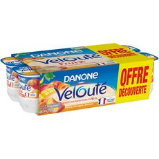 DANONE Velouté fruix yaourt aux fruits mixés pêche mangue abricot 8x125g