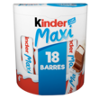 KINDER Maxi barres de chocolat 18 batônnets 380g