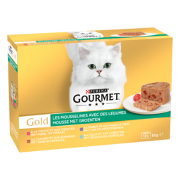 GOURMET GOLD Les Mousselines pour chat adulte - 24x85g