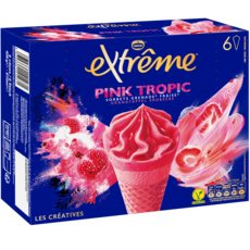 EXTREME Pink Tropic Cône sorbet grenade fraise 6 pièces 429g