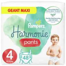 PAMPERS Couches culottes Harmonie Pants taille 4 (9-15kg) 48 couches