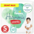 PAMPERS Couches Harmonie Pants taille 5 (12-17kg) 40 couches