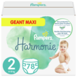PAMPERS Couches Harmonie taille 2 (4-8kg) 78 couches 