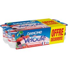 DANONE Velouté Fruix yaourt aux fruits mixés fruits rouges 8x125g