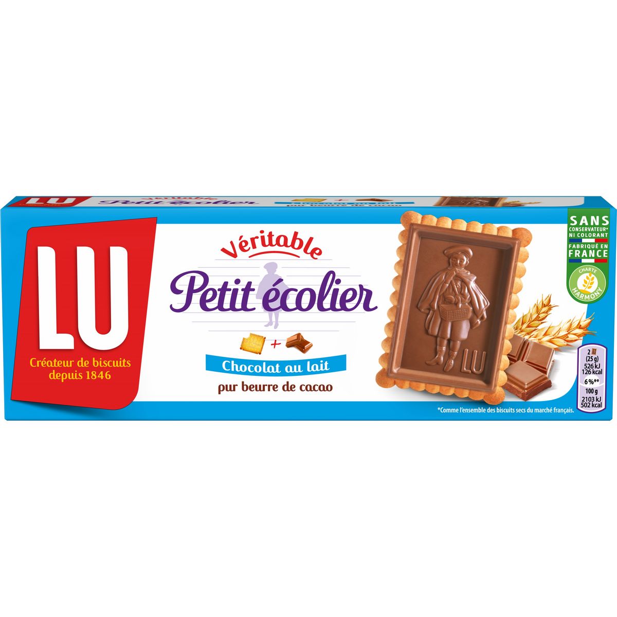 Petit Ecolier Biscuits Avec Tablette De Chocolat Au Lait 12 Biscuits 150g Pas Cher A Prix Auchan