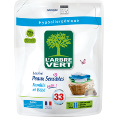 L Arbre Vert Lessive Hypoallergenique Famille Et Bebe 33 Lavages 1 5l Pas Cher A Prix Auchan