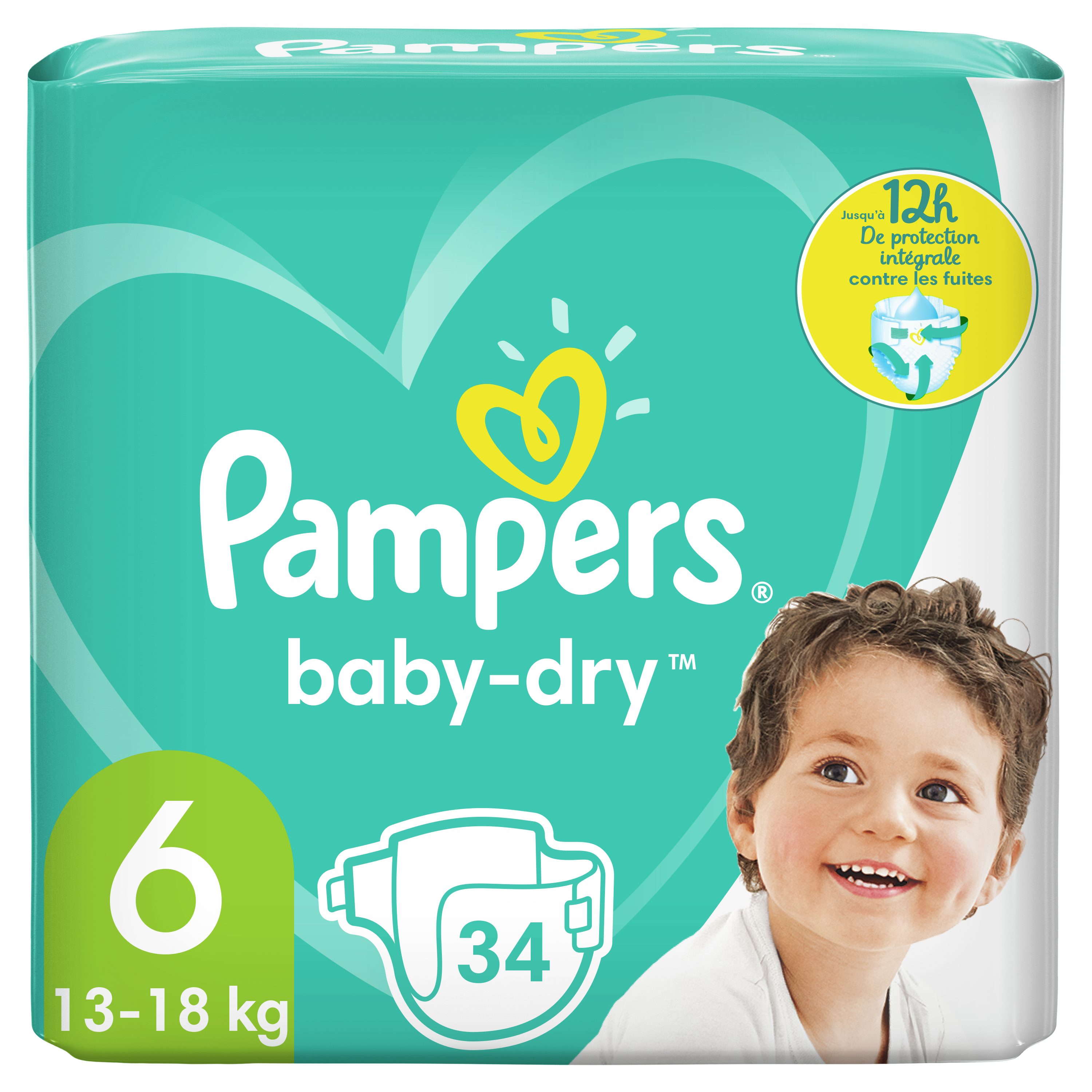 PAMPERS Pampers baby-dry couches géant taille 6 - x34