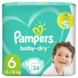 PAMPERS Baby-dry couches taille 6 (13-18kg) 34 couches