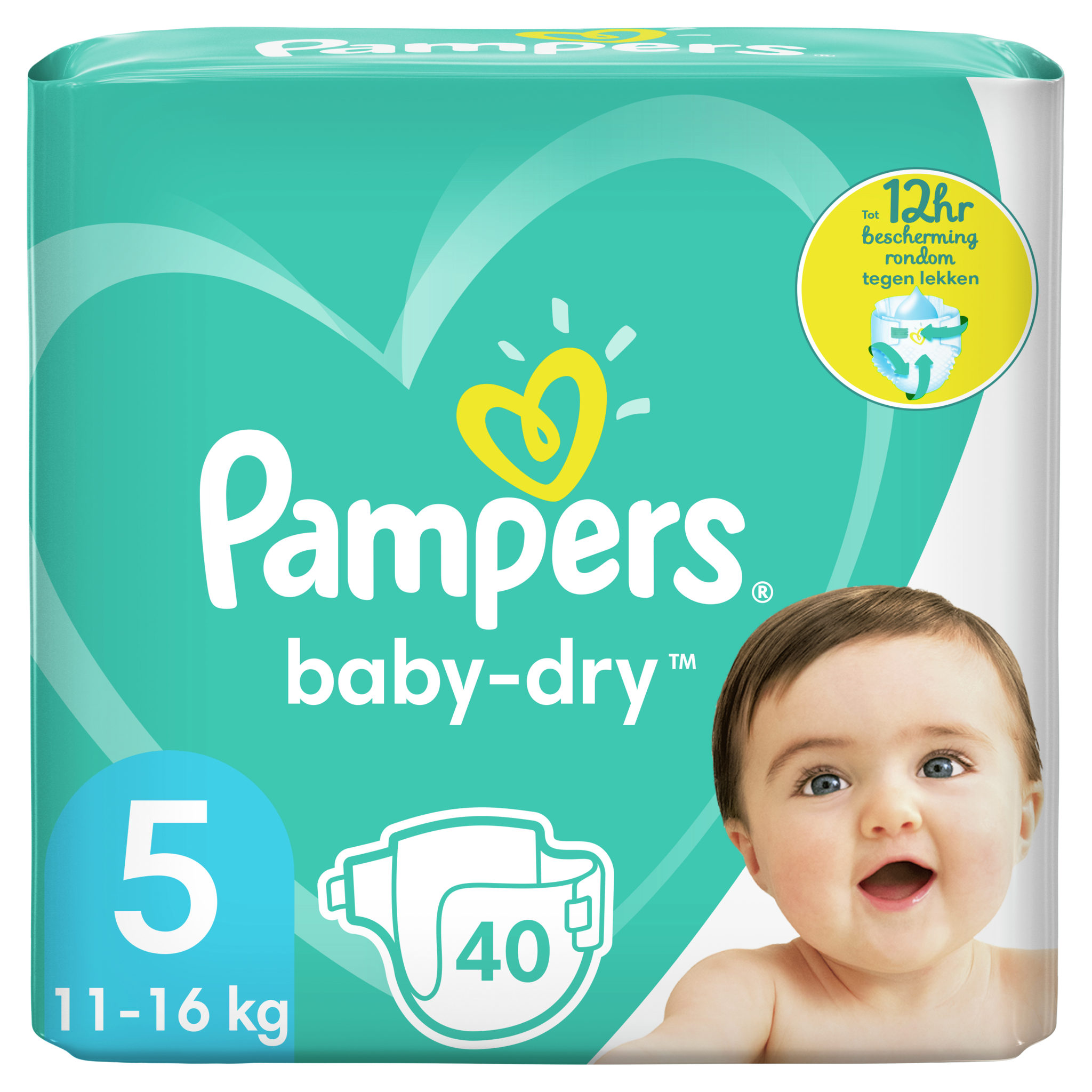 PAMPERS Baby-dry couches taille 5 (11 à 16kg) 40 couches pas cher